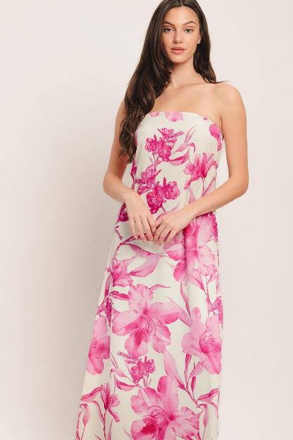 SOFT ROSE ESCAPE WOVEN ANKLE DRESS