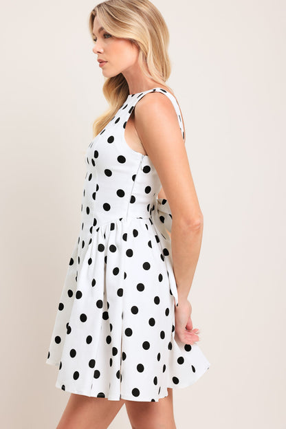 [PREORDER] SPOTLIGHT LOVE DOT WOVEN MINI DRESS