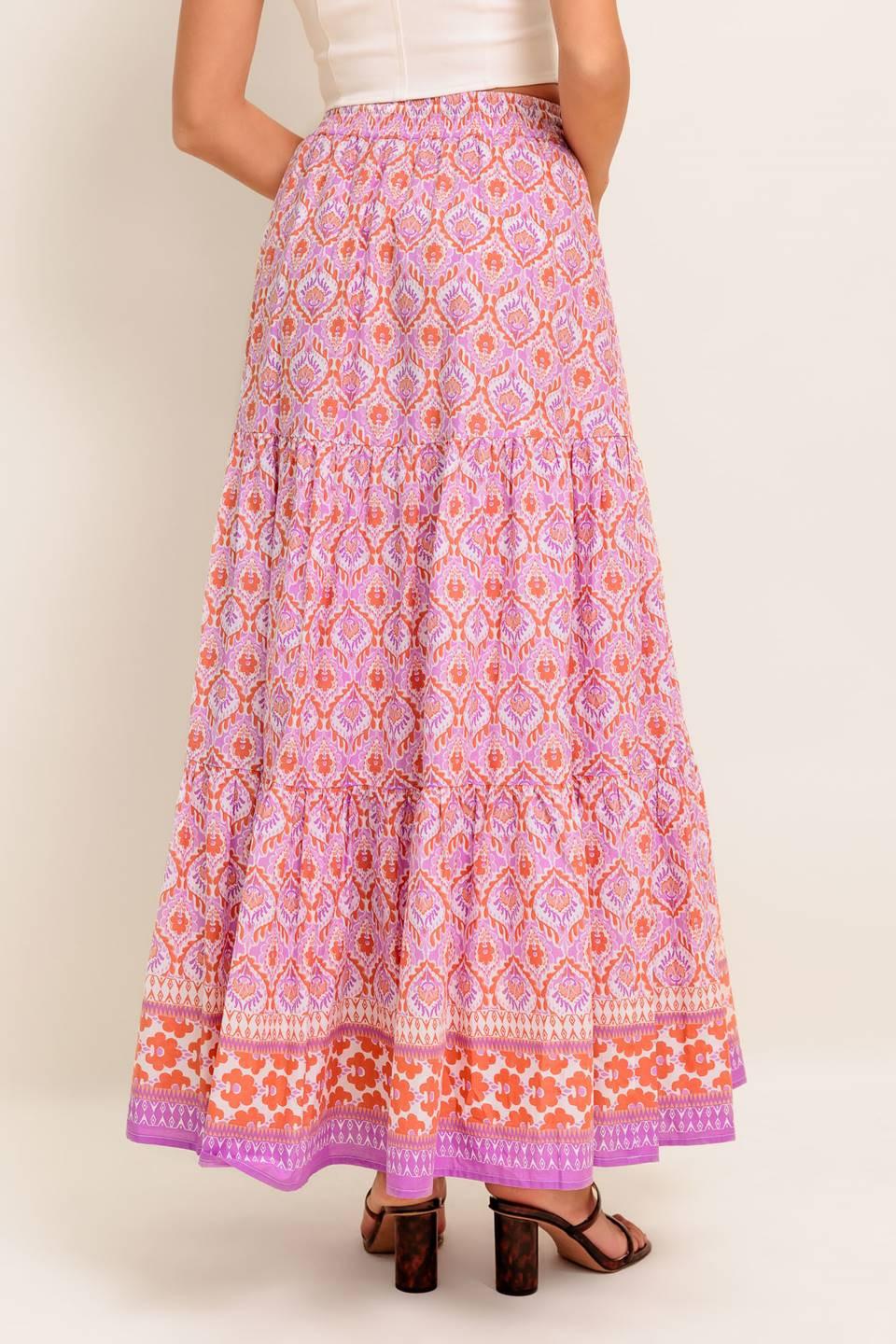 WHISPERING LAVENDER WOVEN MAXI SKIRT