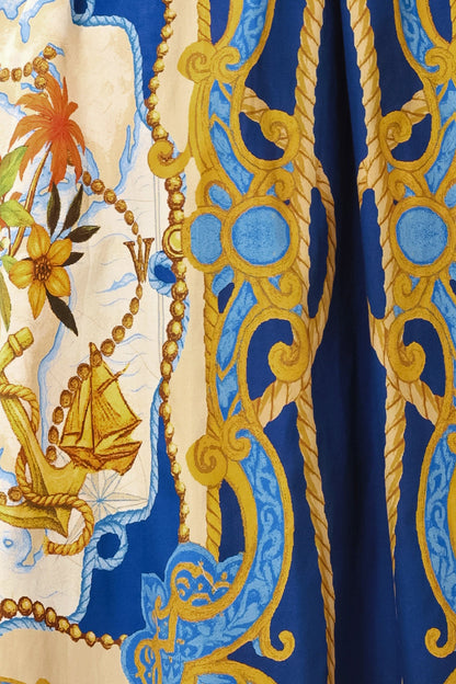 BAROQUE ESCAPE WOVEN MIDI SKIRT