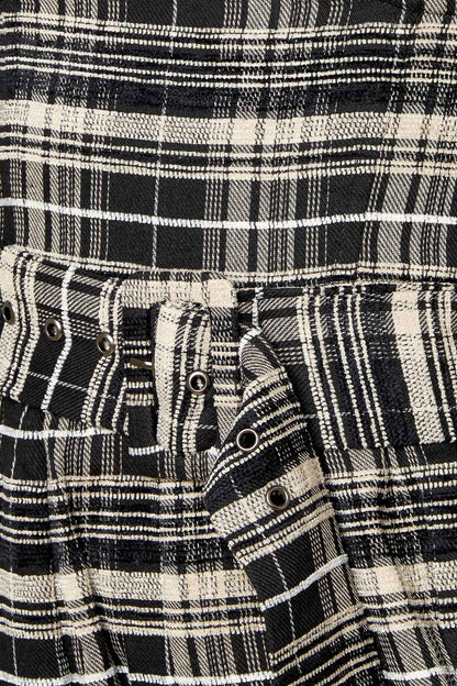SAND DUNE WOVEN PLAID JUMPSUIT