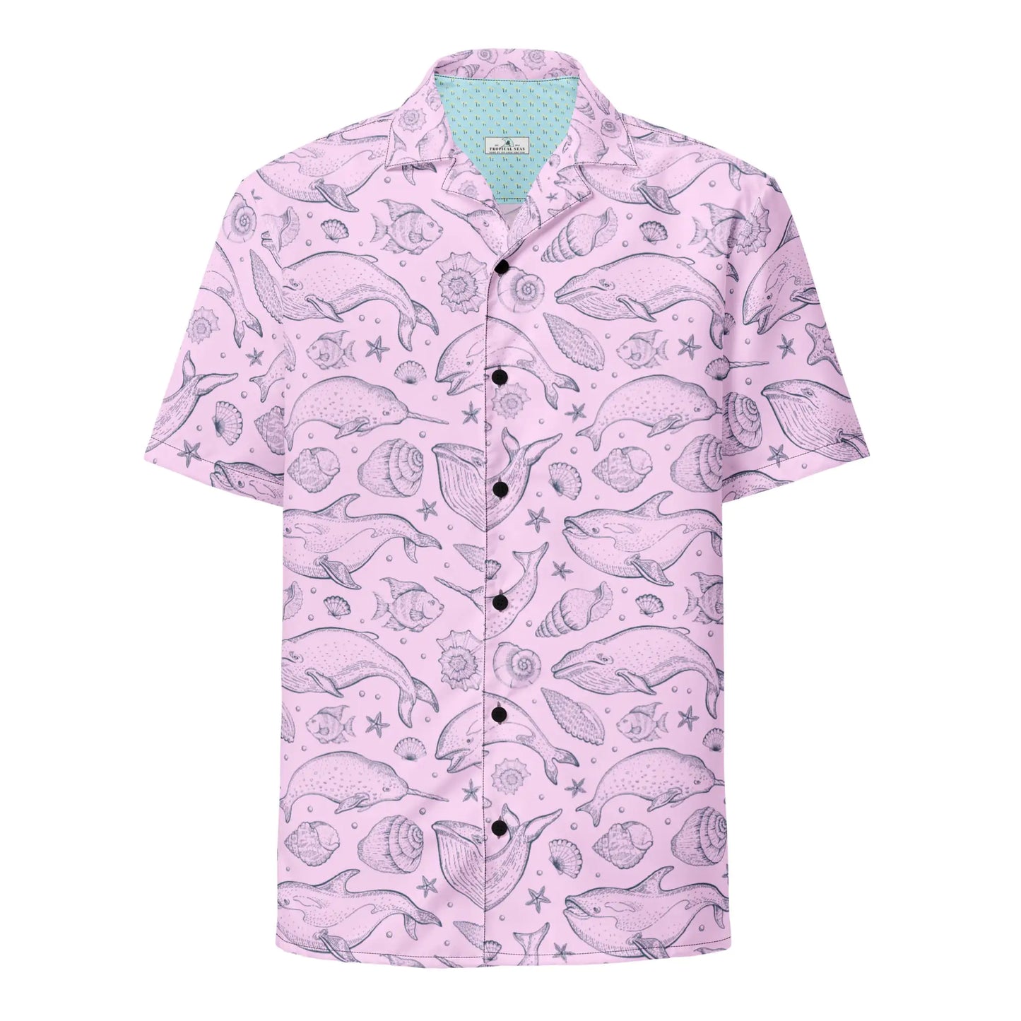 Men’s Pink Hawaiian Button Shirt