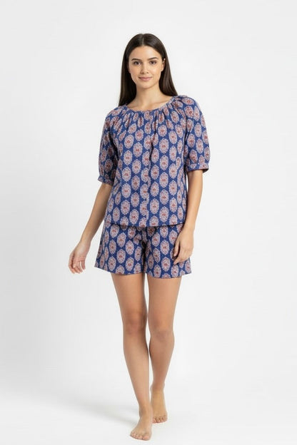 Marley Short Pajama Set in Midnight Floral