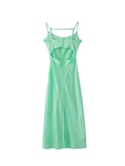 Satin Sleeveless Slip Dress