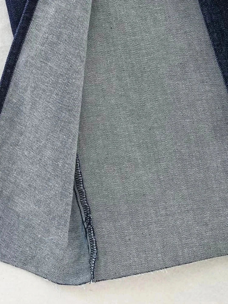 Denim Strapless Stretch Dress