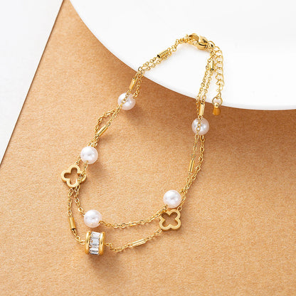 Pearl SS Anklet Bracelet