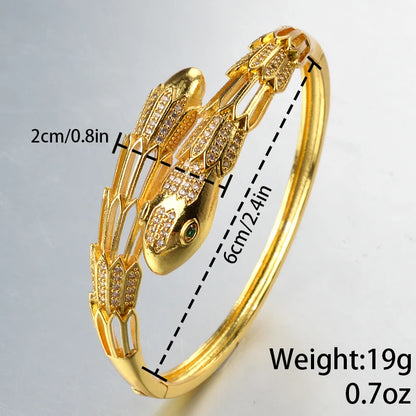 Snake CZ Zircon Bangle Bracelet