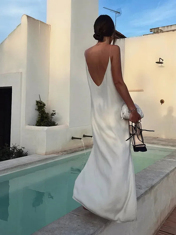 Sunset Seeker White Maxi Dress