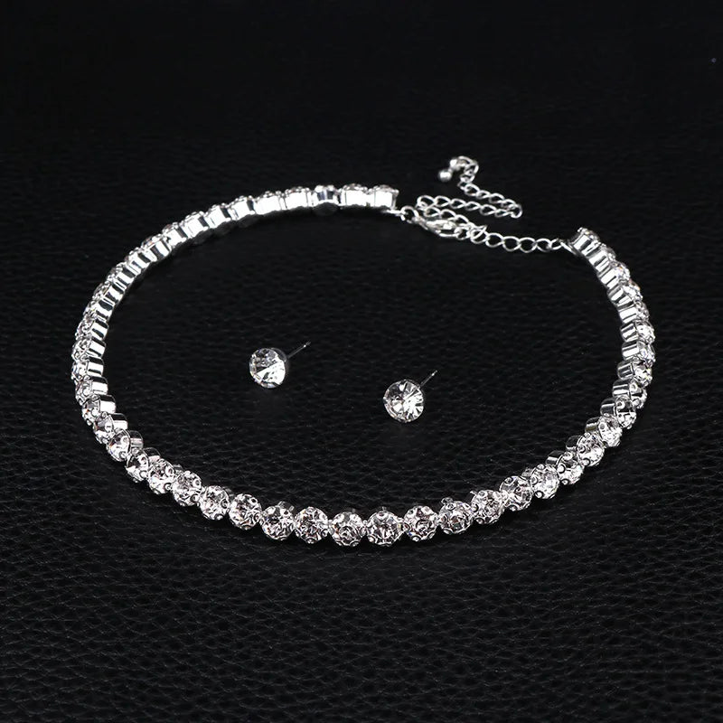 LUX Round Crystal Jewelry Set
