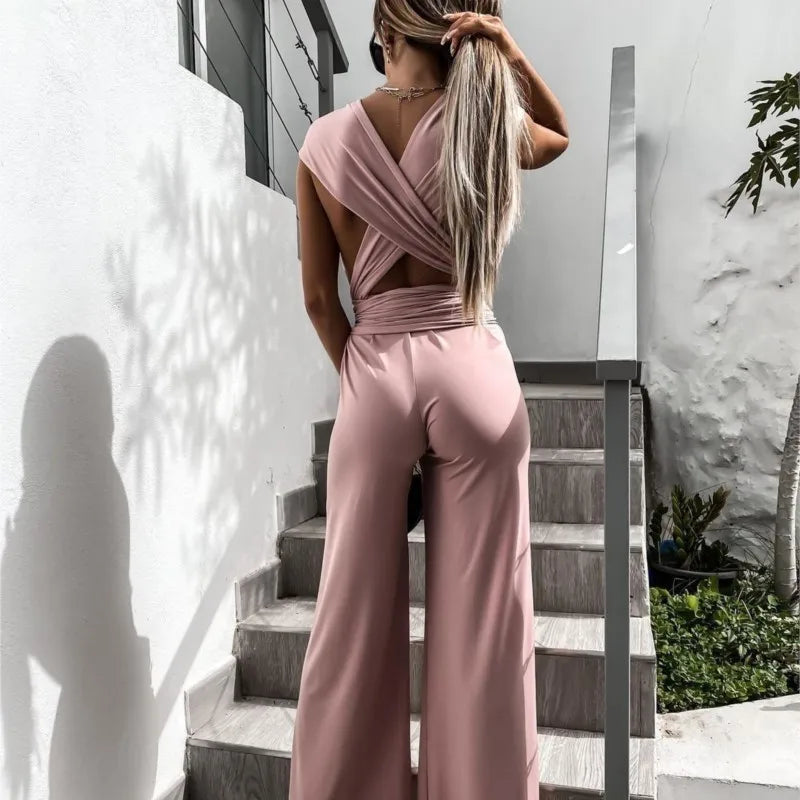 Madison High Waist Wide Leg Jumpsuit