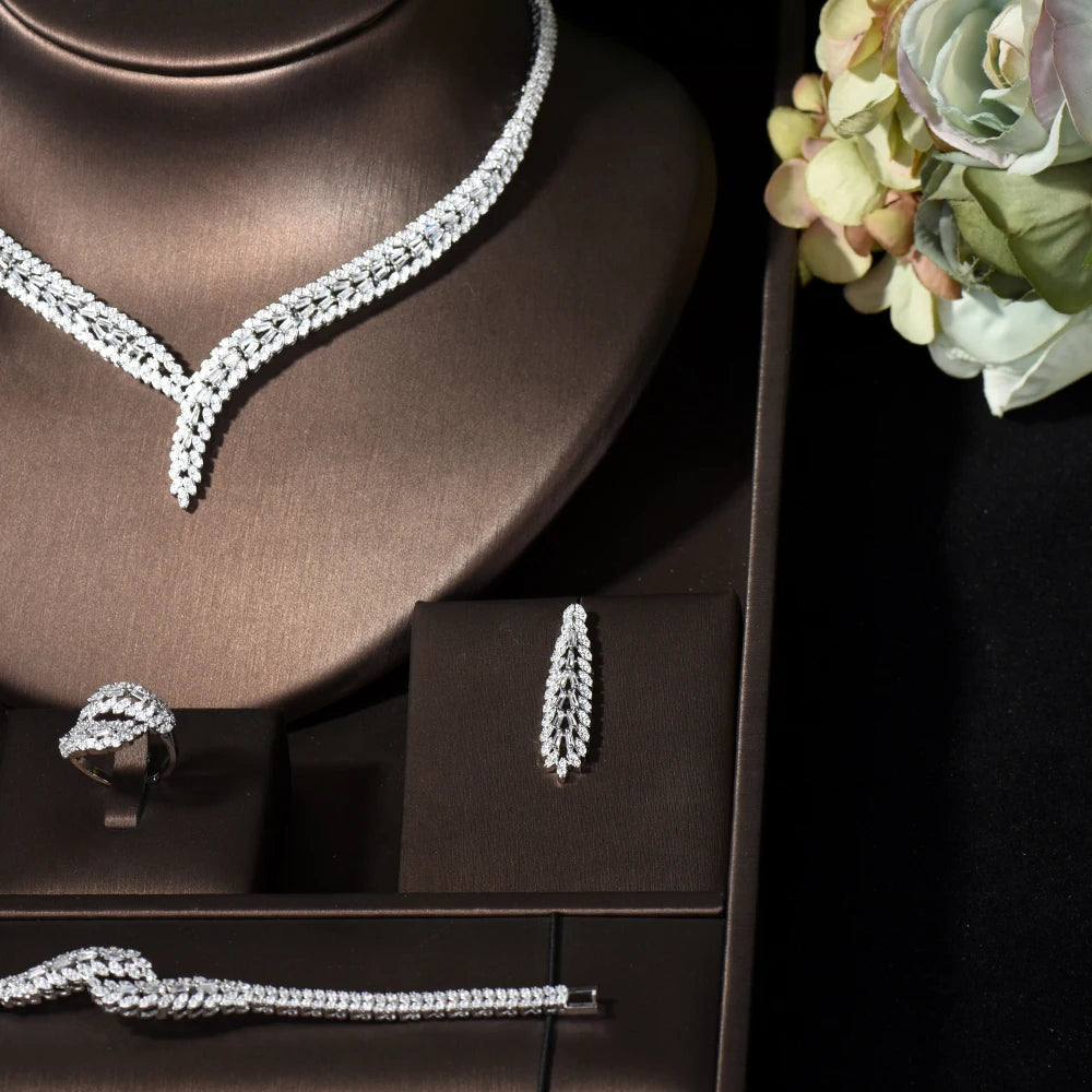 Breathtaking CZ Bridal Jewelry Set