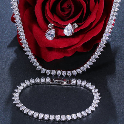 LUX CZ Bridal Necklace & Earrings