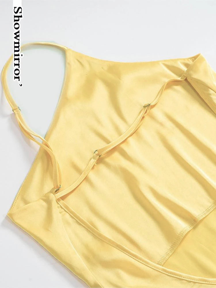 Satin Backless Maxi Dress