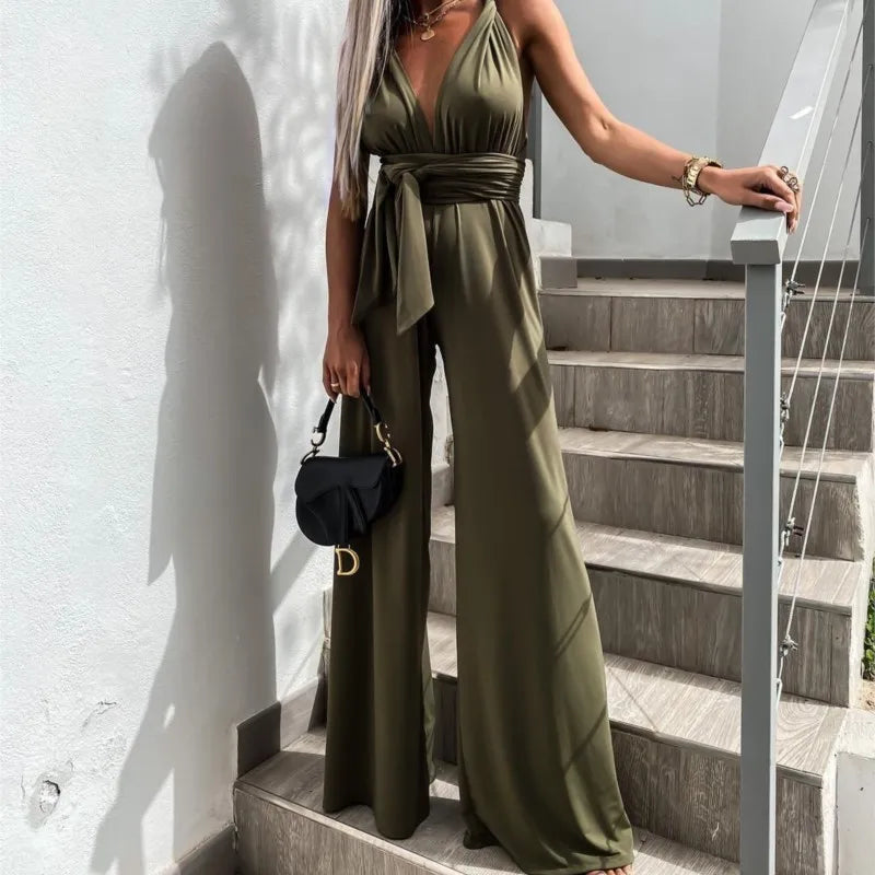 Madison High Waist Wide Leg Jumpsuit