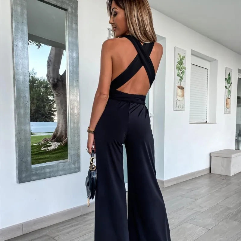 Madison High Waist Wide Leg Jumpsuit