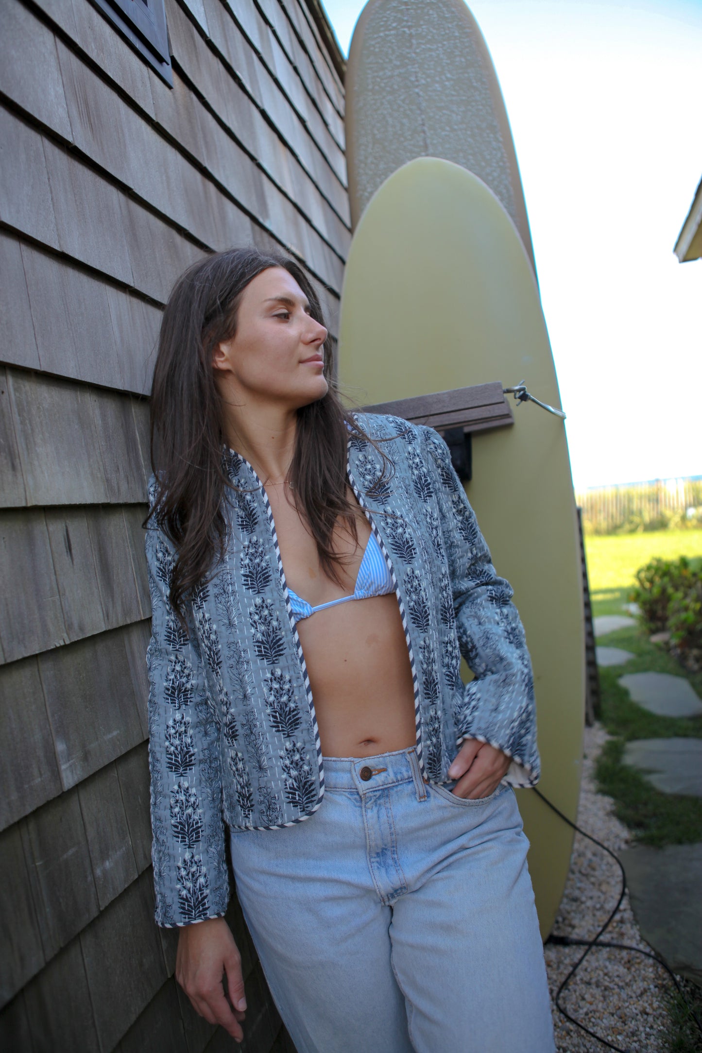 Shylah Jacket in Blue Vine RVRS