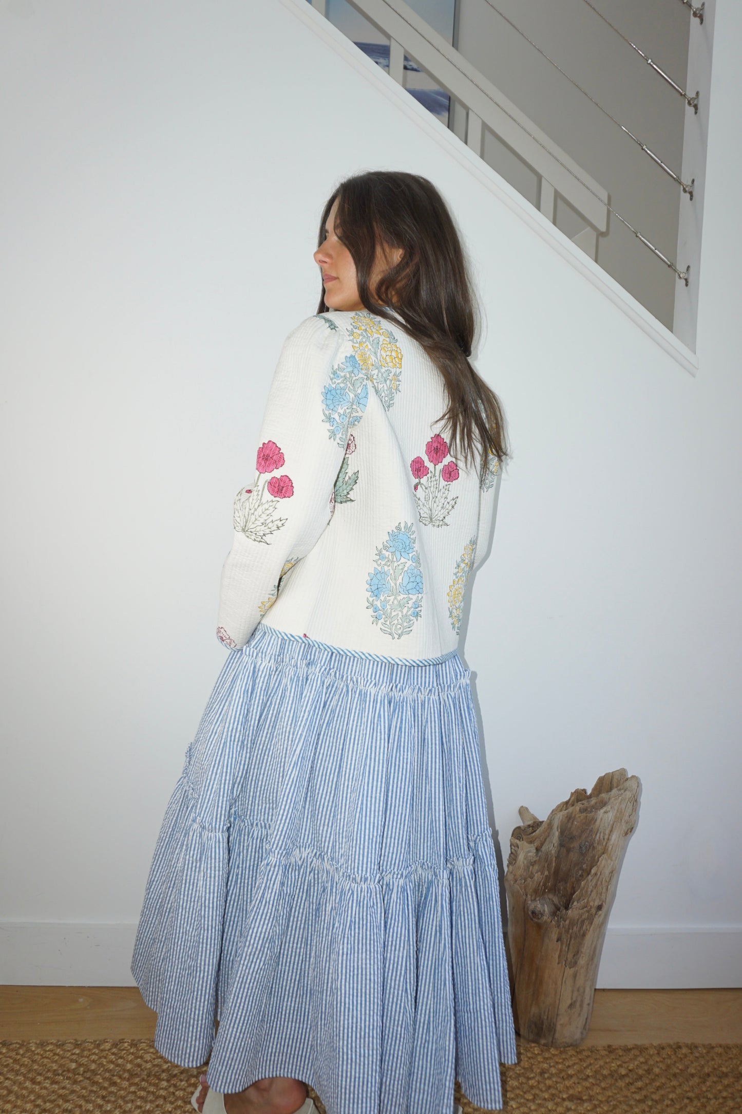 Shylah Quilted Jacket in Mixed Print Floral