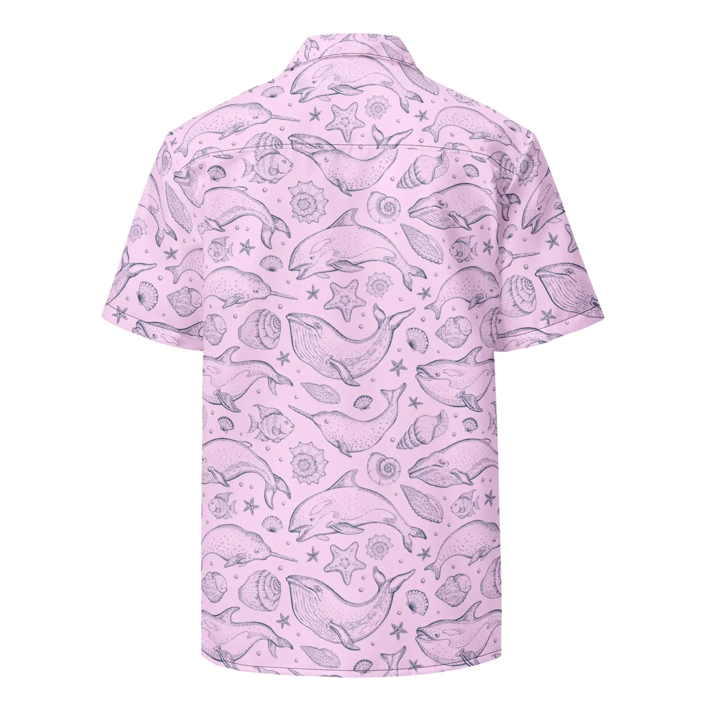 Men’s Pink Hawaiian Button Shirt