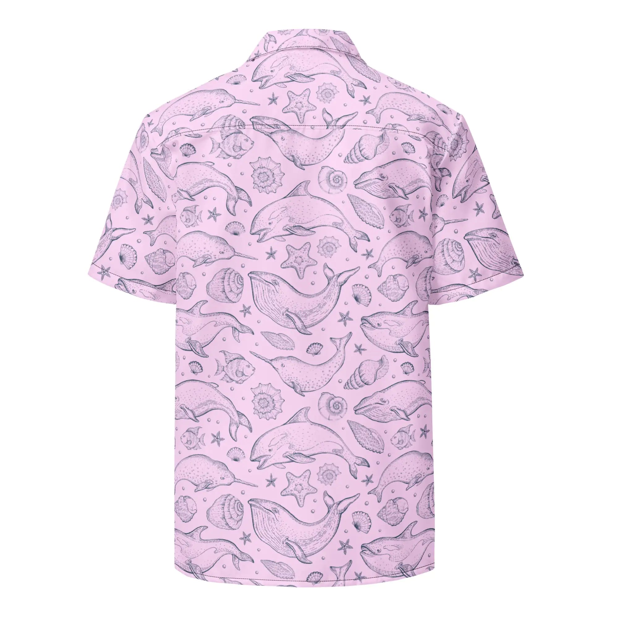 Men’s Pink Hawaiian Button Shirt