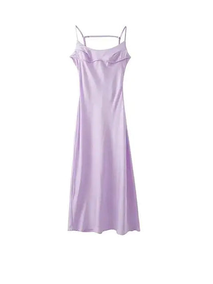 Satin Sleeveless Slip Dress