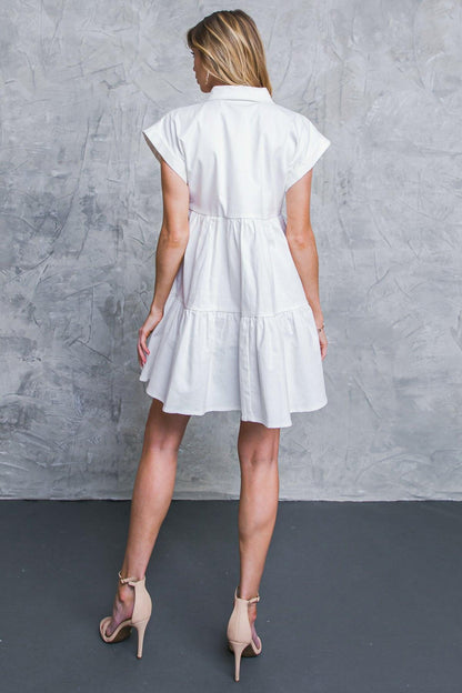 LIVE IN THE MOMENT DENIM MINI DRESS