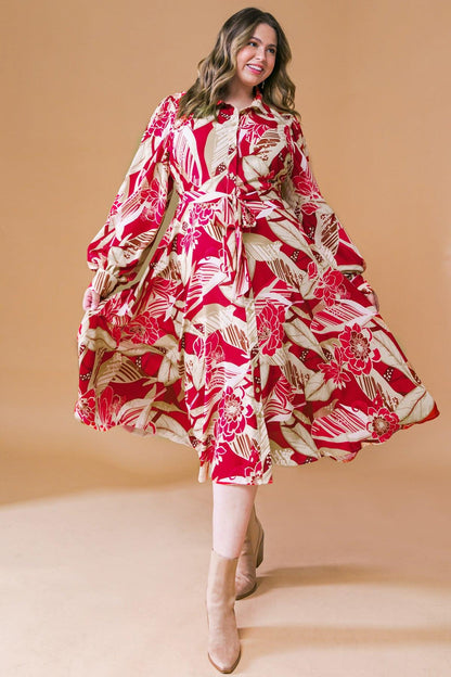 HEART OF WOVEN MIDI DRESS