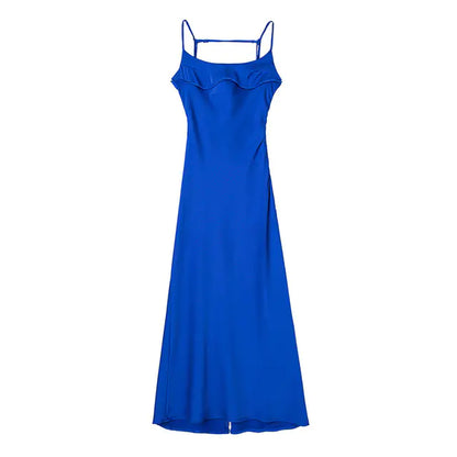 Satin Sleeveless Slip Dress