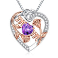 LUX Mom Necklace 925 Sterling Silver Birthstone Necklace